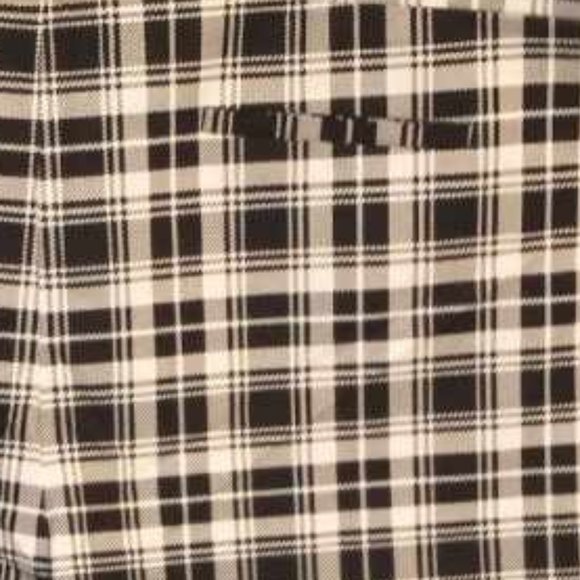 Iman Plaid Pants Checkered High Rise Stretchy Black White size 5XP W-363 - Picture 4 of 8